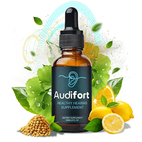 Audifort supplement bottle, front label view